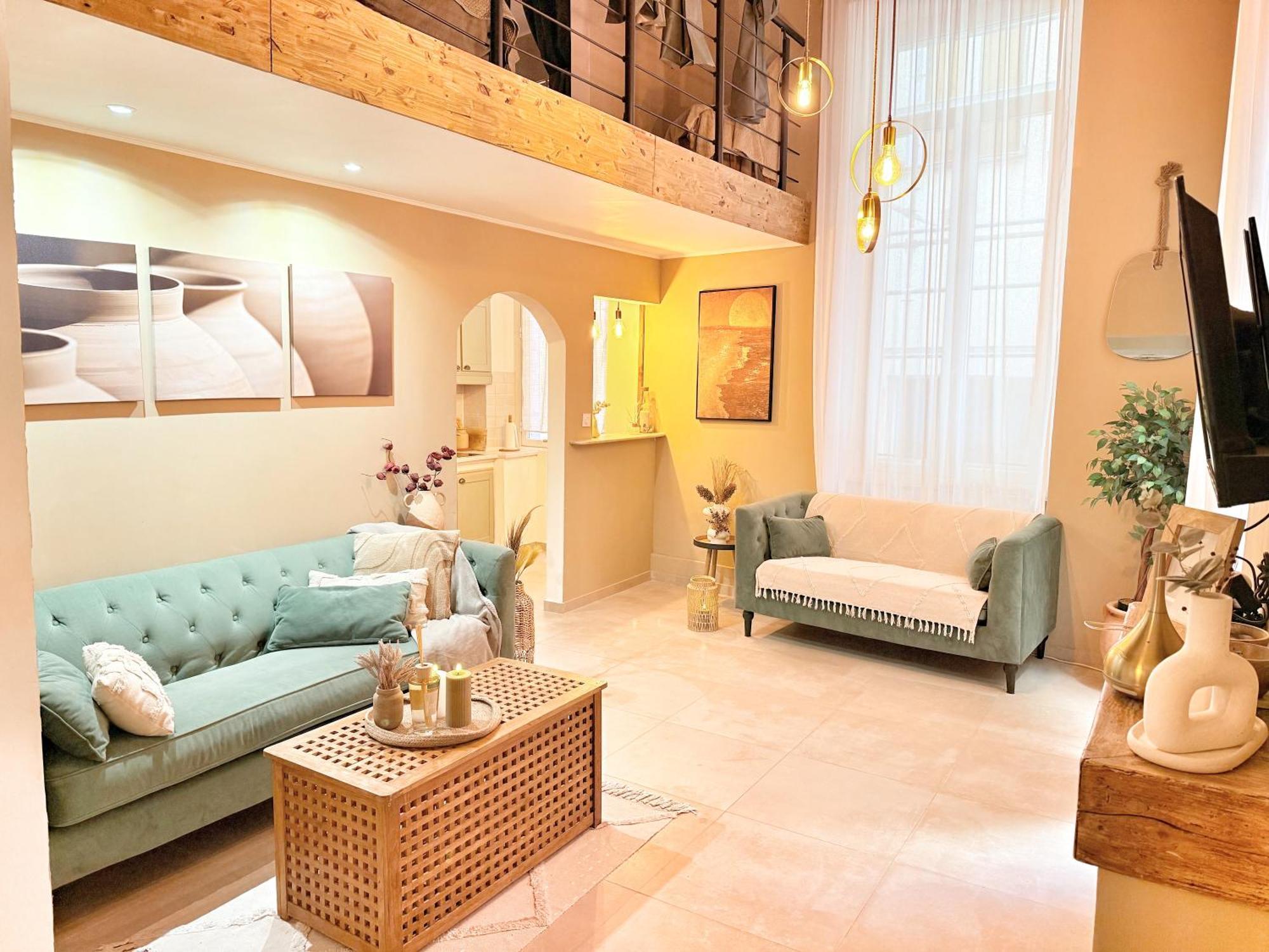 Spacious Loft, Duplex, Old Town, 3 Bedrooms - Easy Check-In Niza Exterior foto